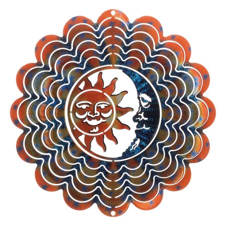NEXT INNOVATIONS Kaleidoscope Sun Moon Blue Copper Wind Spinner 101404018